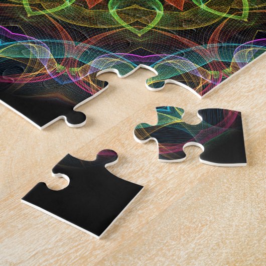 bladeren van spirografen legpuzzel (Zijkant)