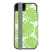 Bladeren van tropisch Plant - Monstera Pattern Incipio iPhone Portemonnee Hoesje (Agenda Achterkant)