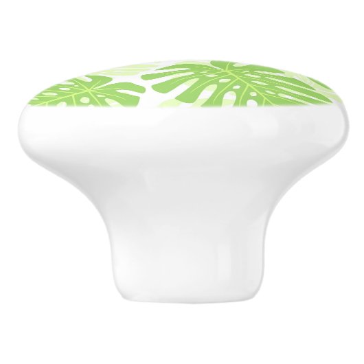 Bladeren van tropisch Plant - Monstera Pattern Keramische Knop (Zijkant)