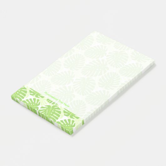 Bladeren van tropisch Plant - Monstera Pattern Post-it® Notes (Schuin)