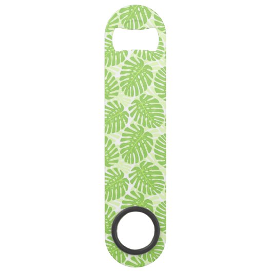 Bladeren van tropisch Plant - Monstera Pattern Speed Flessenopener (Voorkant)