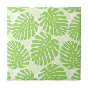 Bladeren van tropisch Plant - Monstera Pattern Tegeltje