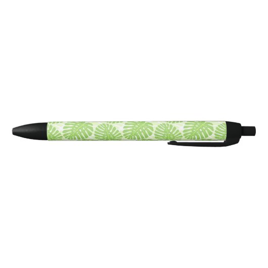 Bladeren van tropisch Plant - Monstera Pattern Zwarte Inkt Pen (Bodem)