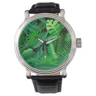 Bladeren van tropische palmbomen horloge