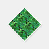 Bladeren van tropische palmbomen servet (Hoek)