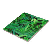 Bladeren van tropische palmbomen tegeltje (Zijkant)