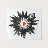 Bladeren vinylplatenbomen van Plant van bosmaffels Wandkleed (Voorkant (horizontaal))