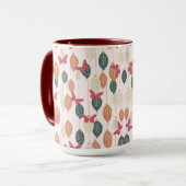 Bladeren & vlinders patroon Boho Mok (Voorkant links)