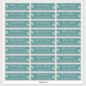 Bladergroen Bruiloft Gast Adresetiketten Sticker (Vel)