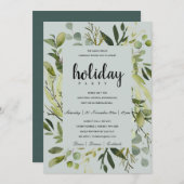 BLADERIG FRAME GROEN GRIJS BEDRIJFSONTHAAL FEEST KAART (Voorkant / Achterkant)