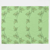 Bladerige achtergrond fleece deken (Voorkant (Horizontaal))