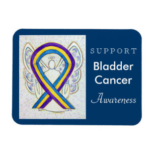 Bladerkanker Awareness Angel Ribbon Gift Magnet Magneet