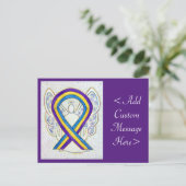 Bladerkanker Briefkaart Ribbon Angel (Staand voorkant)
