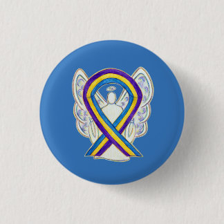 Bladerkanker Buttonnen met engel- Ronde Button 3,2 Cm