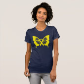 Bladerkanker Geel Butterfly T-shirt (Voorkant volledig)