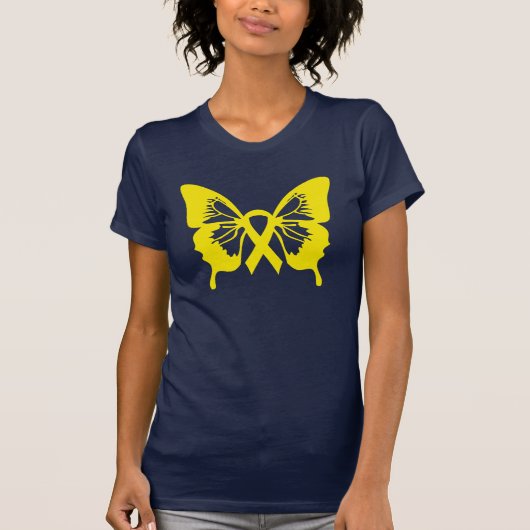 Bladerkanker Geel Butterfly T-shirt (Voorkant)