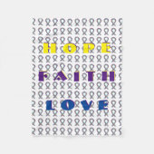 Bladerkanker - Koolstoftapers Fleece Deken (Voorkant)