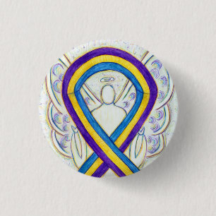 Bladerkanker - Ribbon Angel Pin-Buttonnen Ronde Button 3,2 Cm
