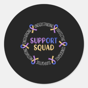 Bladerkanker Support Squad Blader Cancer Awaren Ronde Sticker
