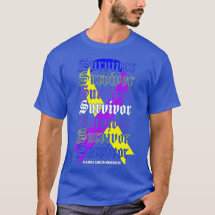 Bladerkanker — Survivor Tricolor Ribbon T-shirt