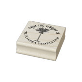 Bladerrijke Dadelpalm Boom Bibliotheek Boeknaam Rubberstempel (Stempel)