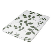 Bladertakken met groene bladeren op wit badmat (Gekanteld)