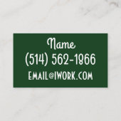 Bladervormige visitekaartjes (Achterkant)