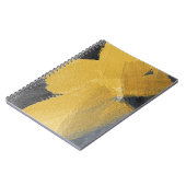 Bladgoud, abstract zwart ontwerp notitieboek (Linkerzijde)