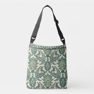 Bladgroen  Arabisch Botanisch Patroon Crossbody Tas