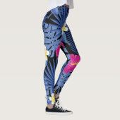 Bladgroen Tropisch Hawaïaans Leggings (Rechts)