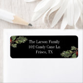 Bladgroen zwarte Adresetiketten Etiket (Insitu)