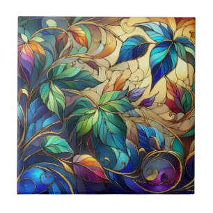 Bladkleurig glas look tegeltje