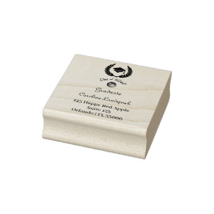 Bladkrans Afstudeerhoed Retouradres Rubberstempel