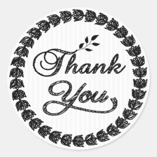 bladkrans ronde sticker