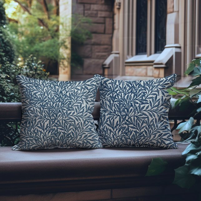  bladmotief blauw William Morris kussen (Creator heeft geüpload)