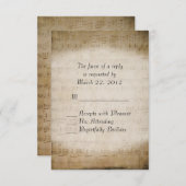  bladmuziek aangepaste RSVP (Voorkant / Achterkant)