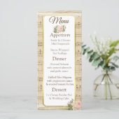 Bladmuziek Bruiloft Menu Kaart (Staand voorkant)