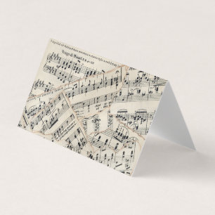 Bladmuziek Papier Collage Kaart