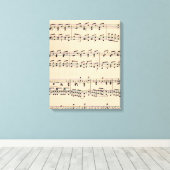 Bladmuziek Score Opmerkingen Canvas Afdruk (Insitu (Houten vloer))