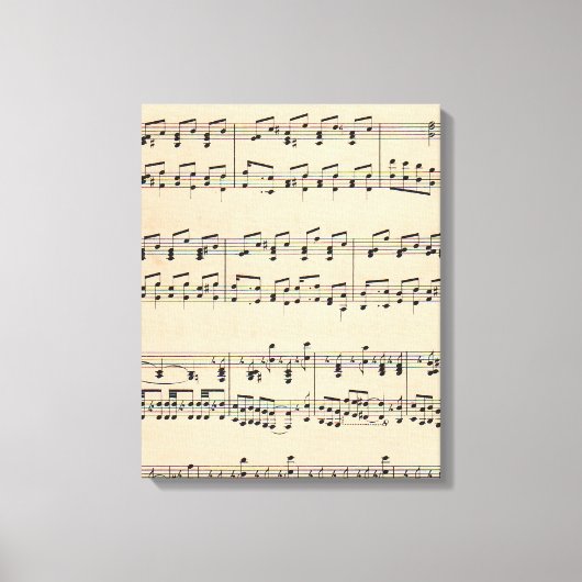 Bladmuziek Score Opmerkingen Canvas Afdruk (Voorkant)