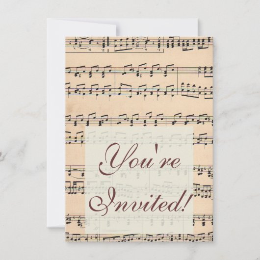 Bladmuziek Score Opmerkingen Kaart (Voorkant)