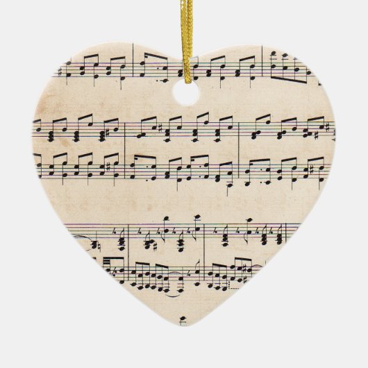  Bladmuziek Score Opmerkingen Keramisch Ornament (Voorkant)