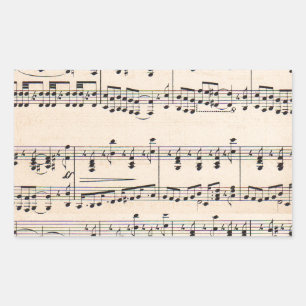 Bladmuziek Score Opmerkingen Rechthoekige Sticker