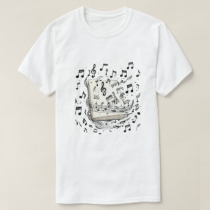 Bladmuziek scoreboek t-shirt