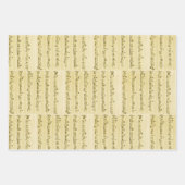 Bladmuziek Song Notes Antiek Wrapping Paper (Voorkant 3)