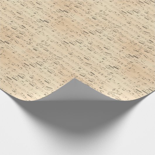 Bladmuziek Treble Clef Oud papier Schattige Modern (Hoek)