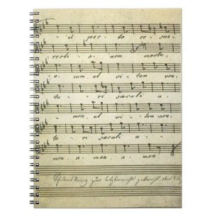 Bladmuziek uit vroeger tijden, antieke muziekparti notitieboek