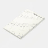 Bladmuzieknoot van aangepaste naam plaknotities post-it® notes (Schuin)