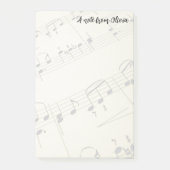Bladmuzieknoot van aangepaste naam plaknotities post-it® notes (Voorkant)