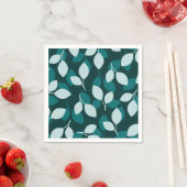 Bladontwerp print papier servet (Insitu)